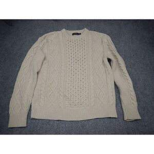 Polo by Ralph Lauren Cream Cable Knit Crewneck Sweater cashmere blend